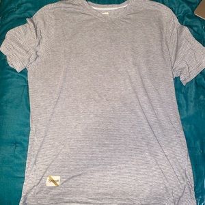 GREY AND WHITE STRIPED TRACKSMITH TSHIRT - FROMA DOG FRIENDLY HOME